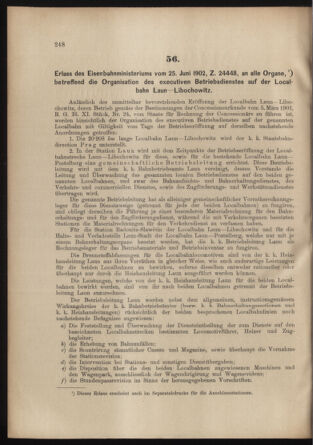 Verordnungs- und Anzeige-Blatt der k.k. General-Direction der österr. Staatsbahnen 19020628 Seite: 22