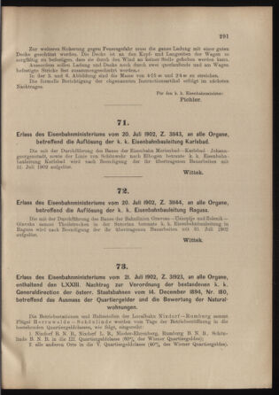 Verordnungs- und Anzeige-Blatt der k.k. General-Direction der österr. Staatsbahnen 19020726 Seite: 3