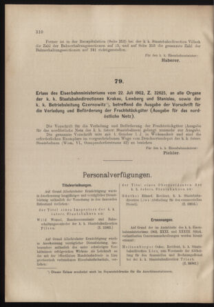 Verordnungs- und Anzeige-Blatt der k.k. General-Direction der österr. Staatsbahnen 19020816 Seite: 2