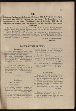 Verordnungs- und Anzeige-Blatt der k.k. General-Direction der österr. Staatsbahnen 19020830 Seite: 7