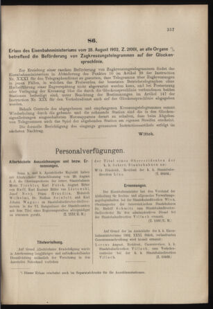 Verordnungs- und Anzeige-Blatt der k.k. General-Direction der österr. Staatsbahnen 19020906 Seite: 5