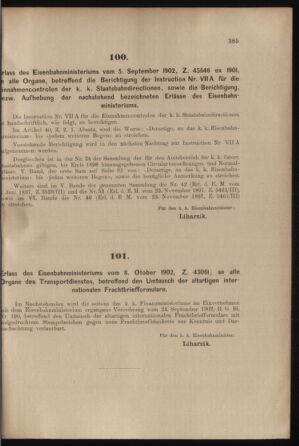 Verordnungs- und Anzeige-Blatt der k.k. General-Direction der österr. Staatsbahnen 19021011 Seite: 3