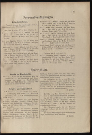 Verordnungs- und Anzeige-Blatt der k.k. General-Direction der österr. Staatsbahnen 19021021 Seite: 11