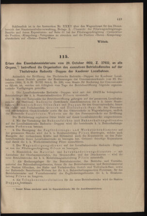 Verordnungs- und Anzeige-Blatt der k.k. General-Direction der österr. Staatsbahnen 19021031 Seite: 11