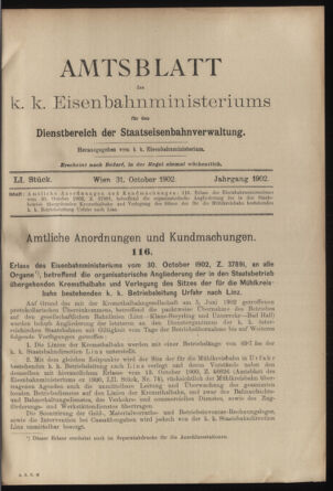 Verordnungs- und Anzeige-Blatt der k.k. General-Direction der österr. Staatsbahnen 19021031 Seite: 21