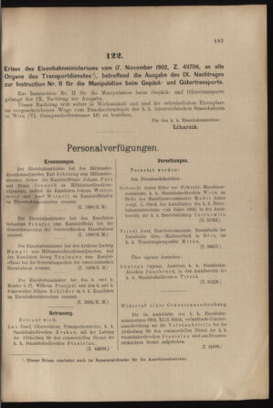 Verordnungs- und Anzeige-Blatt der k.k. General-Direction der österr. Staatsbahnen 19021129 Seite: 3