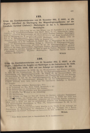 Verordnungs- und Anzeige-Blatt der k.k. General-Direction der österr. Staatsbahnen 19021206 Seite: 7