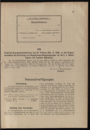 Verordnungs- und Anzeige-Blatt der k.k. General-Direction der österr. Staatsbahnen 19030307 Seite: 5