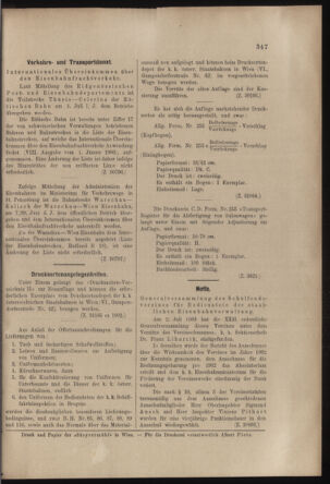 Verordnungs- und Anzeige-Blatt der k.k. General-Direction der österr. Staatsbahnen 19030718 Seite: 5