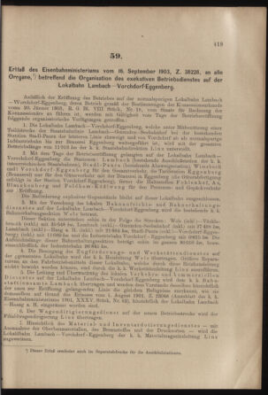 Verordnungs- und Anzeige-Blatt der k.k. General-Direction der österr. Staatsbahnen 19030919 Seite: 5