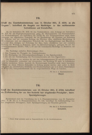 Verordnungs- und Anzeige-Blatt der k.k. General-Direction der österr. Staatsbahnen 19031031 Seite: 7