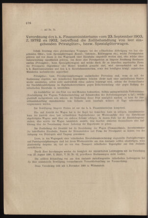 Verordnungs- und Anzeige-Blatt der k.k. General-Direction der österr. Staatsbahnen 19031031 Seite: 8