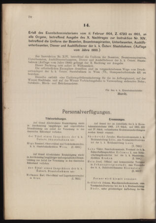 Verordnungs- und Anzeige-Blatt der k.k. General-Direction der österr. Staatsbahnen 19040227 Seite: 2