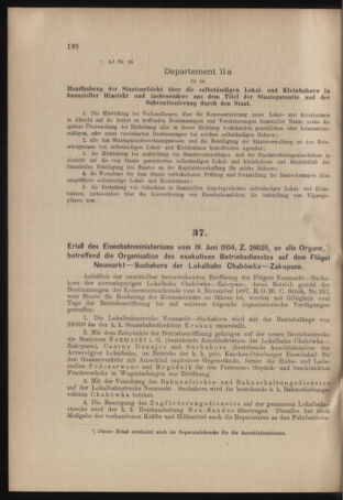 Verordnungs- und Anzeige-Blatt der k.k. General-Direction der österr. Staatsbahnen 19040625 Seite: 2