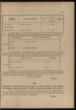 Verordnungs- und Anzeige-Blatt der k.k. General-Direction der österr. Staatsbahnen 19040625 Seite: 5