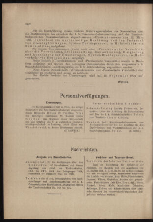 Verordnungs- und Anzeige-Blatt der k.k. General-Direction der österr. Staatsbahnen 19040820 Seite: 2