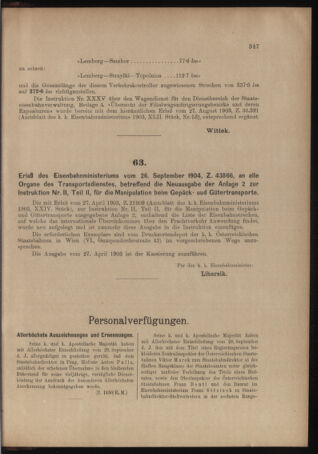 Verordnungs- und Anzeige-Blatt der k.k. General-Direction der österr. Staatsbahnen 19041008 Seite: 5