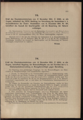 Verordnungs- und Anzeige-Blatt der k.k. General-Direction der österr. Staatsbahnen 19041126 Seite: 3