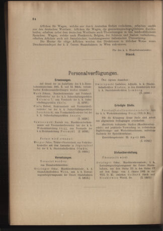 Verordnungs- und Anzeige-Blatt der k.k. General-Direction der österr. Staatsbahnen 19050415 Seite: 6