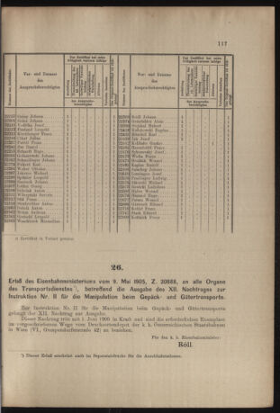 Verordnungs- und Anzeige-Blatt der k.k. General-Direction der österr. Staatsbahnen 19050520 Seite: 3