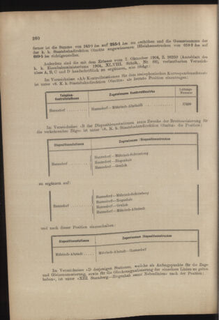 Verordnungs- und Anzeige-Blatt der k.k. General-Direction der österr. Staatsbahnen 19050722 Seite: 4