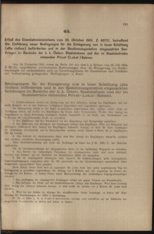 Verordnungs- und Anzeige-Blatt der k.k. General-Direction der österr. Staatsbahnen 19051111 Seite: 7