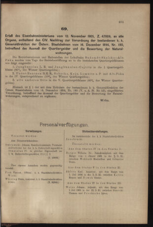 Verordnungs- und Anzeige-Blatt der k.k. General-Direction der österr. Staatsbahnen 19051117 Seite: 3