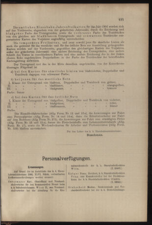 Verordnungs- und Anzeige-Blatt der k.k. General-Direction der österr. Staatsbahnen 19051209 Seite: 7