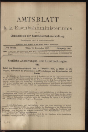 Verordnungs- und Anzeige-Blatt der k.k. General-Direction der österr. Staatsbahnen 19051216 Seite: 9