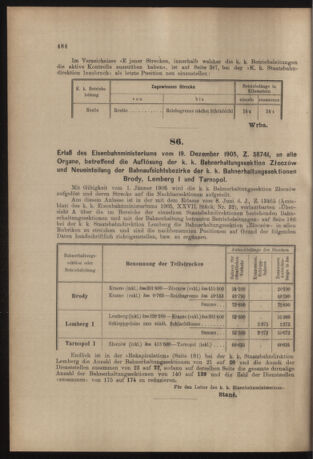 Verordnungs- und Anzeige-Blatt der k.k. General-Direction der österr. Staatsbahnen 19051230 Seite: 6