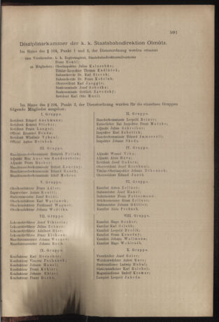 Verordnungs- und Anzeige-Blatt der k.k. General-Direction der österr. Staatsbahnen 19051231 Seite: 11