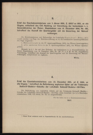 Verordnungs- und Anzeige-Blatt der k.k. General-Direction der österr. Staatsbahnen 19060113 Seite: 2