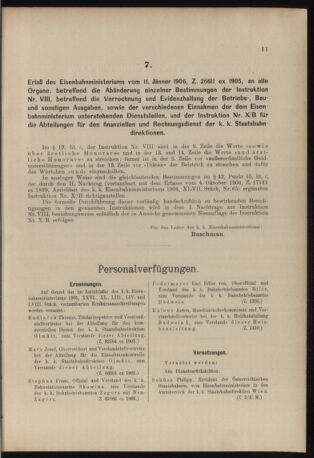 Verordnungs- und Anzeige-Blatt der k.k. General-Direction der österr. Staatsbahnen 19060120 Seite: 3