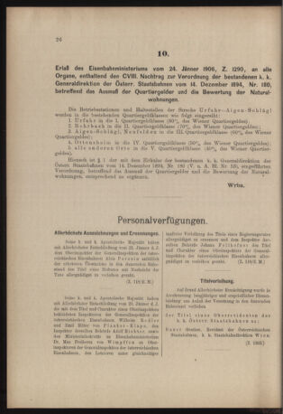 Verordnungs- und Anzeige-Blatt der k.k. General-Direction der österr. Staatsbahnen 19060203 Seite: 2