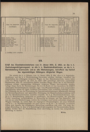 Verordnungs- und Anzeige-Blatt der k.k. General-Direction der österr. Staatsbahnen 19060210 Seite: 3