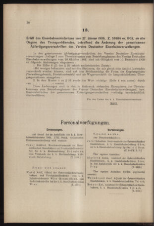 Verordnungs- und Anzeige-Blatt der k.k. General-Direction der österr. Staatsbahnen 19060210 Seite: 4