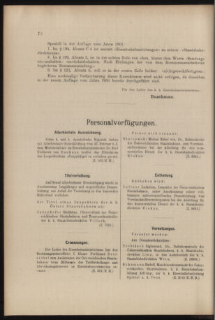 Verordnungs- und Anzeige-Blatt der k.k. General-Direction der österr. Staatsbahnen 19060303 Seite: 2