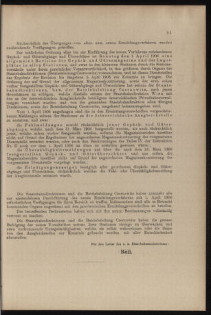 Verordnungs- und Anzeige-Blatt der k.k. General-Direction der österr. Staatsbahnen 19060310 Seite: 7