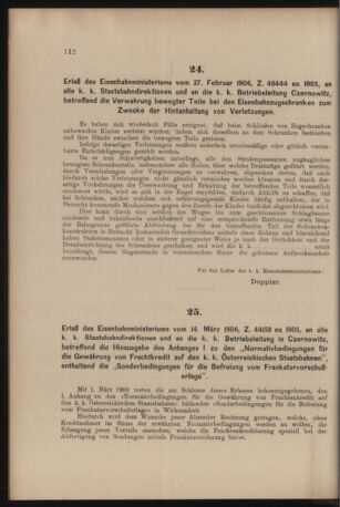 Verordnungs- und Anzeige-Blatt der k.k. General-Direction der österr. Staatsbahnen 19060324 Seite: 8