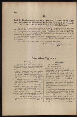 Verordnungs- und Anzeige-Blatt der k.k. General-Direction der österr. Staatsbahnen 19060428 Seite: 2