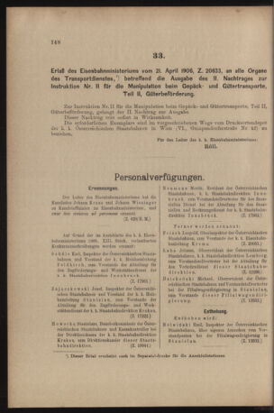 Verordnungs- und Anzeige-Blatt der k.k. General-Direction der österr. Staatsbahnen 19060505 Seite: 2