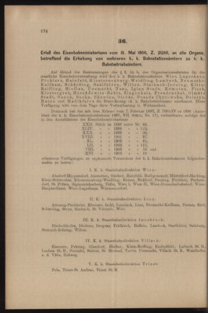 Verordnungs- und Anzeige-Blatt der k.k. General-Direction der österr. Staatsbahnen 19060526 Seite: 6