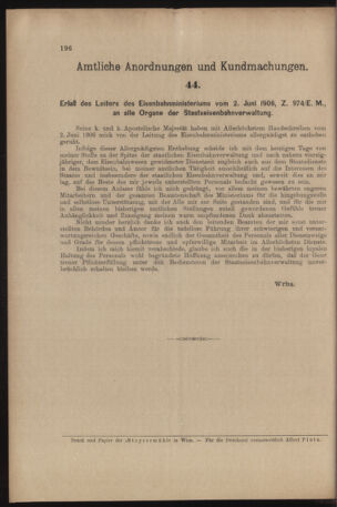 Verordnungs- und Anzeige-Blatt der k.k. General-Direction der österr. Staatsbahnen 19060606 Seite: 2