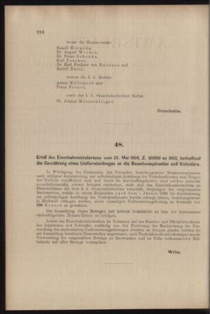 Verordnungs- und Anzeige-Blatt der k.k. General-Direction der österr. Staatsbahnen 19060623 Seite: 2