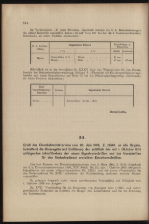 Verordnungs- und Anzeige-Blatt der k.k. General-Direction der österr. Staatsbahnen 19060628 Seite: 30