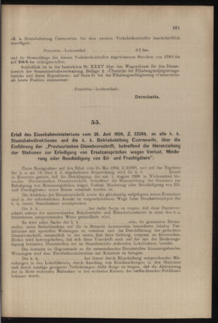 Verordnungs- und Anzeige-Blatt der k.k. General-Direction der österr. Staatsbahnen 19060714 Seite: 5