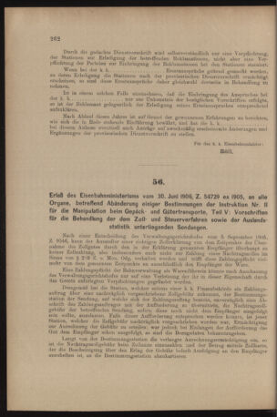 Verordnungs- und Anzeige-Blatt der k.k. General-Direction der österr. Staatsbahnen 19060714 Seite: 6