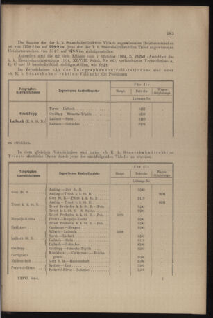 Verordnungs- und Anzeige-Blatt der k.k. General-Direction der österr. Staatsbahnen 19060721 Seite: 9