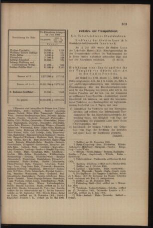 Verordnungs- und Anzeige-Blatt der k.k. General-Direction der österr. Staatsbahnen 19060728 Seite: 7