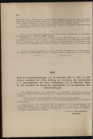 Verordnungs- und Anzeige-Blatt der k.k. General-Direction der österr. Staatsbahnen 19061201 Seite: 10